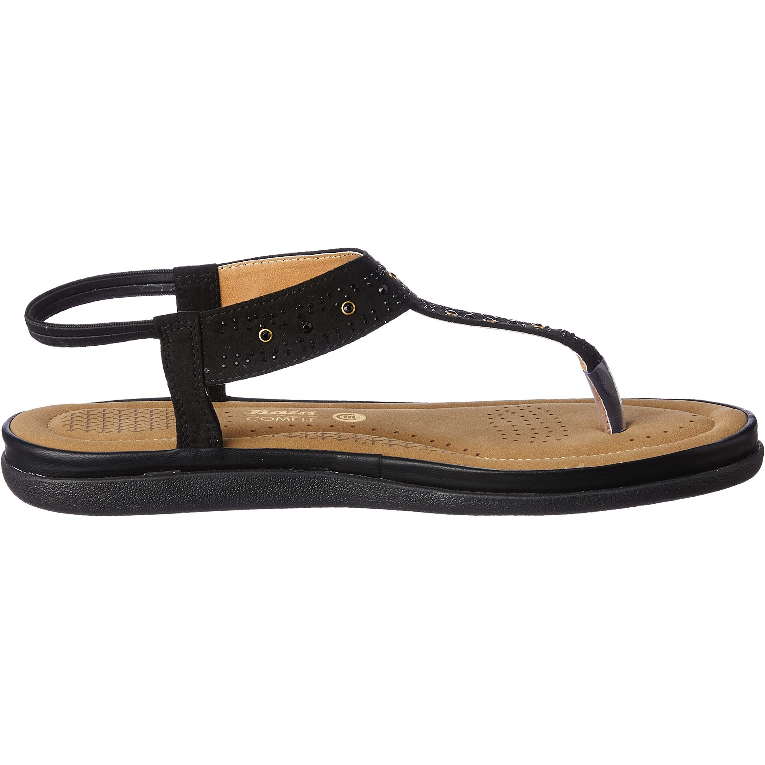 BATA COMFIT Women's Diamonte E Black Sandal-7 Kids UK (6616142)
