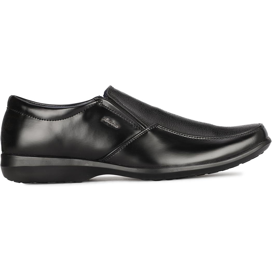 Bata Men's SA 05 E Slipon Formal Shoes (8516514_Black_9 UK)