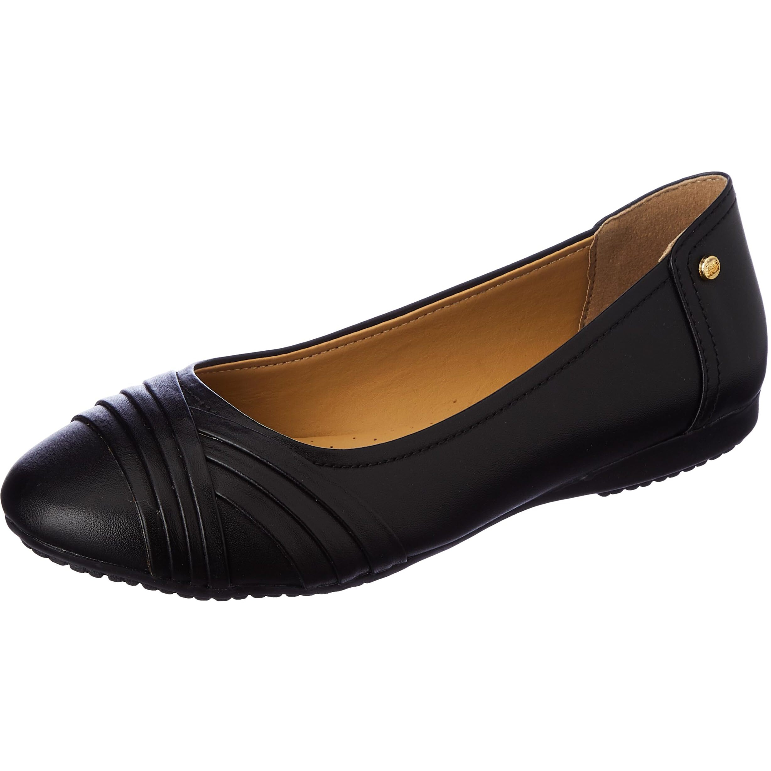BATA COMFIT Women's Pleated Ballerina E Ballerina (5516280_Black_8 UK)