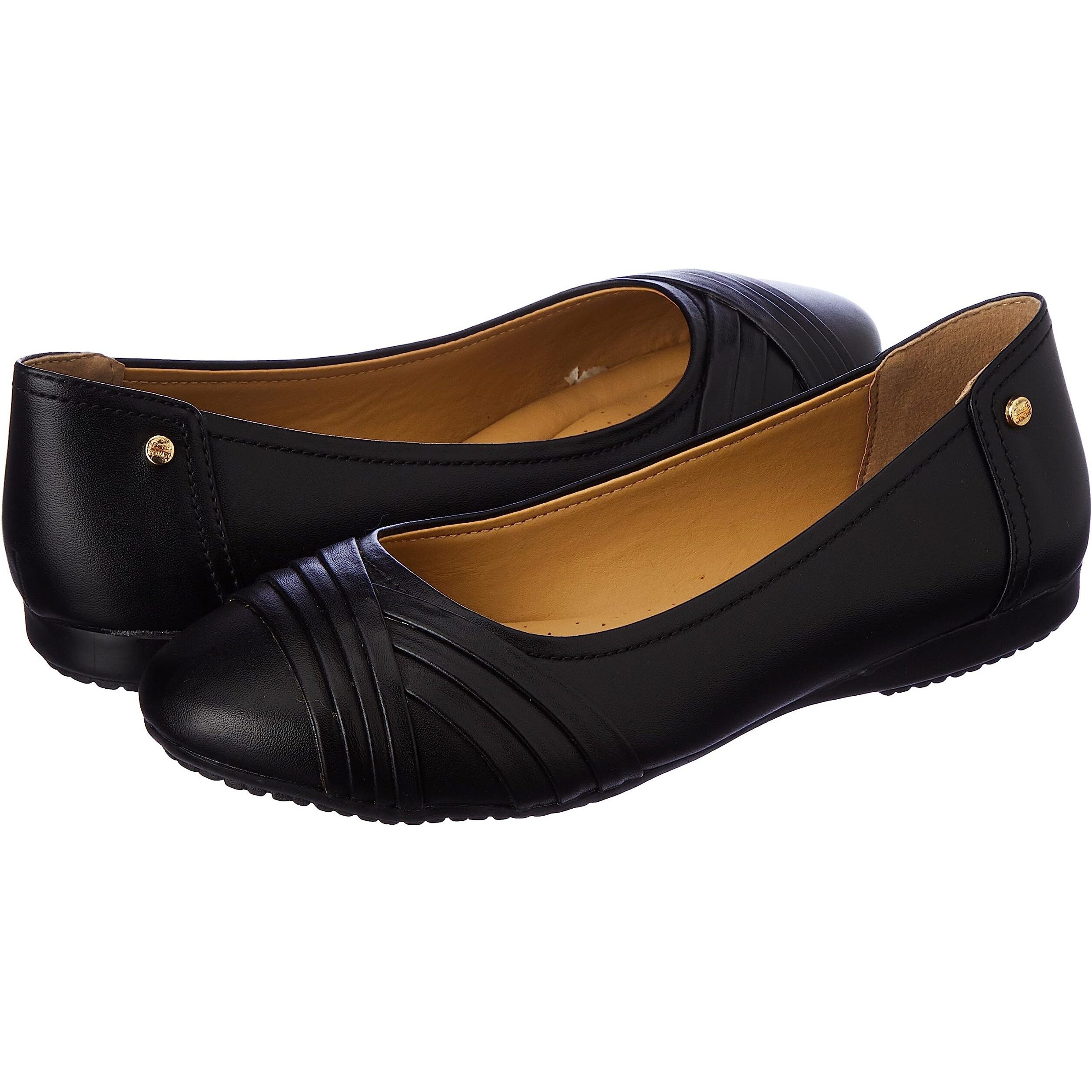 BATA COMFIT Women's Pleated Ballerina E Ballerina (5516280_Black_8 UK)