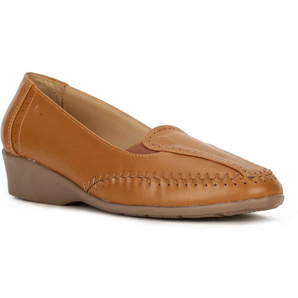 Bata Ballerina for Women Stylish Jutti Tan