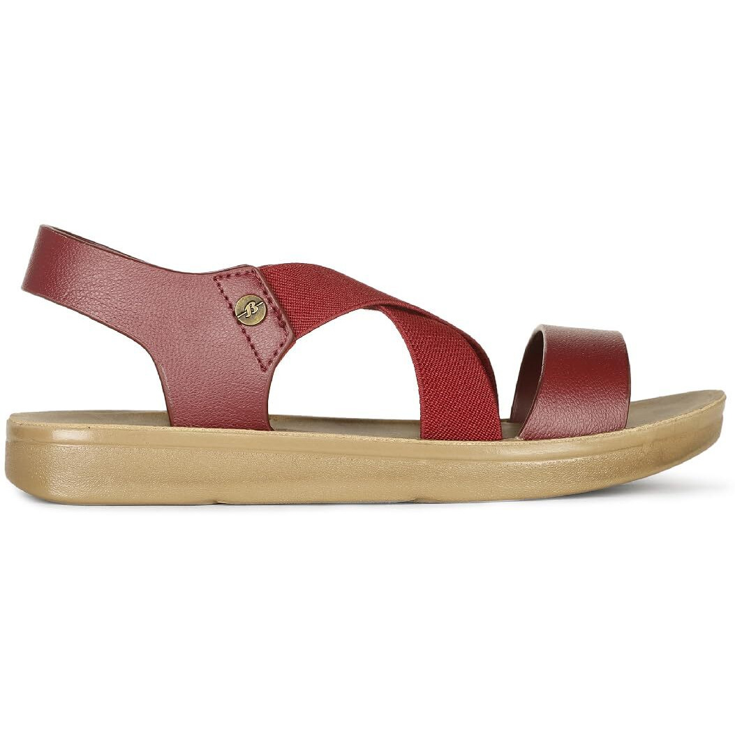 Bata Women's Aerial Sandal Flat (5615506_Maroon_7 UK)