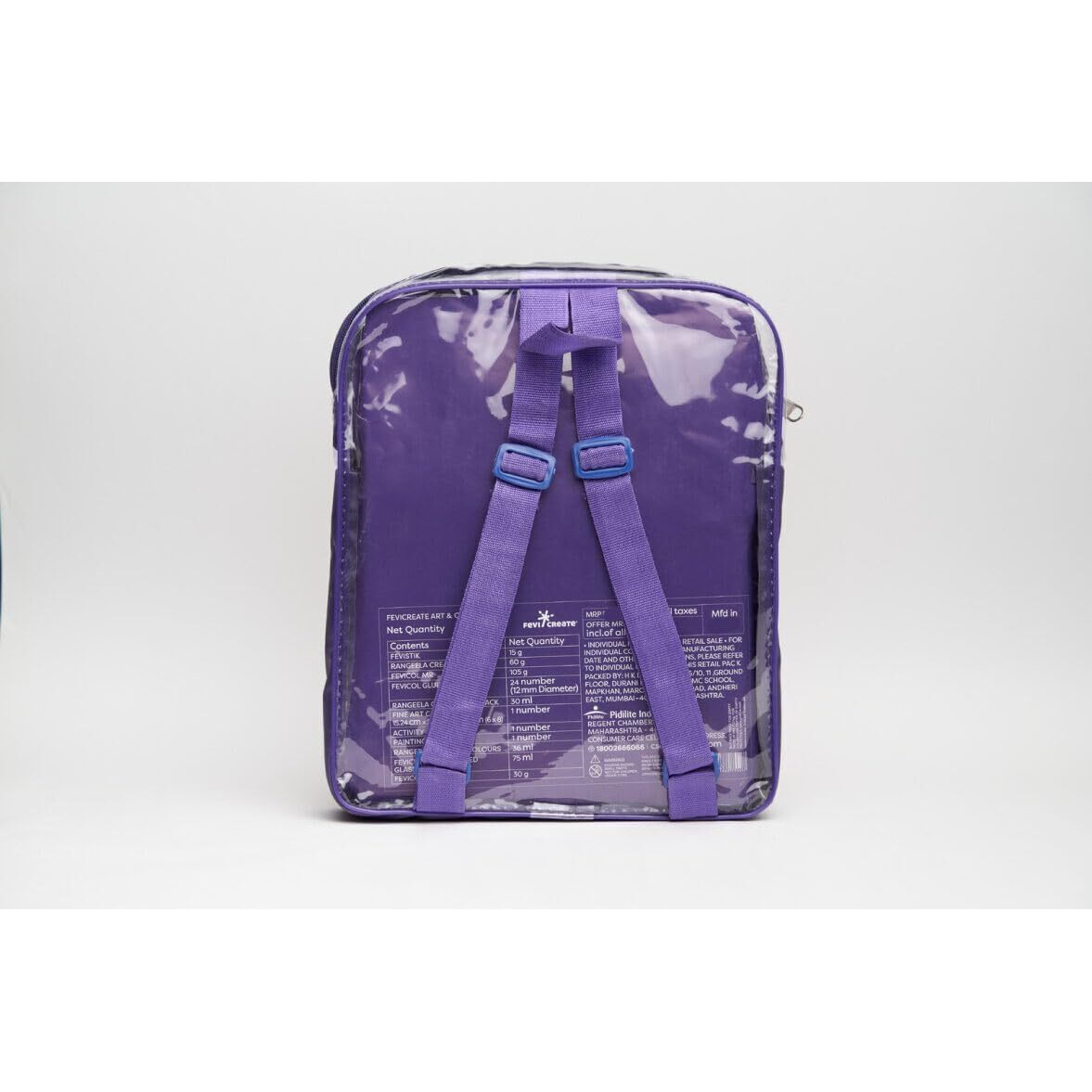 Fevicreate Art & Craft Kit | with Transparent Backpack | Value Pack with Crafting Essentials for Children | School Kit | Colours, Canvas, Activity Book, Glues | Gift for Boys & Girls Ages 5+
