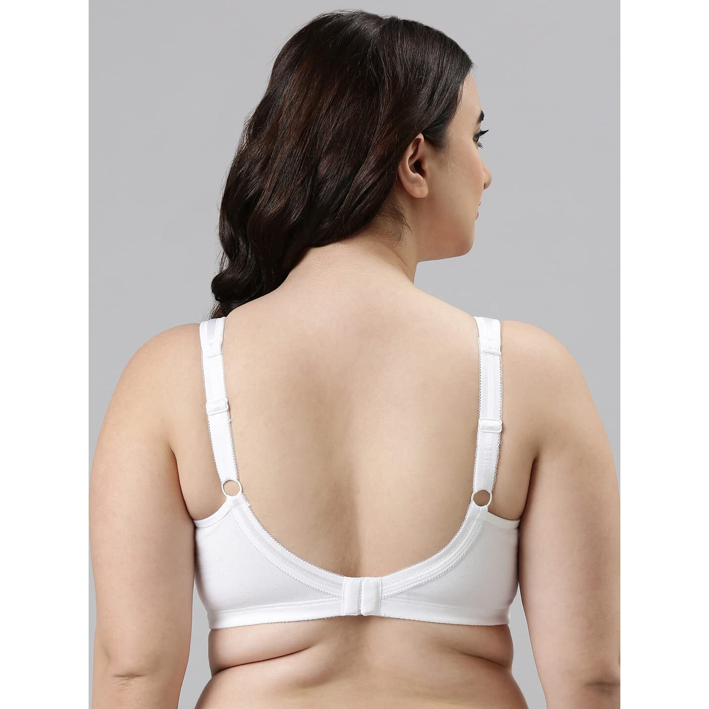 Enamor A112 Smooth Super Lift Classic Full Support Bra - Stretch Cotton, Non-Padded, Wirefree & Full Coverage White