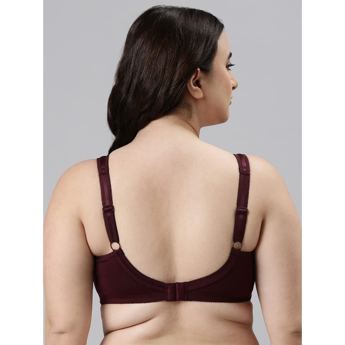 Enamor A112 Full Support Minimizer Cotton Bra For Women Non-Padded, Non-Wired & Full Coverage With Seamless Cup(A112-Grapewine-36D)