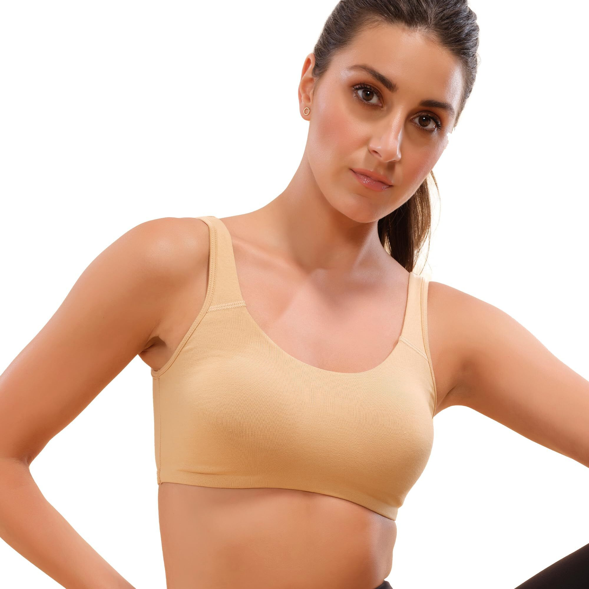 Enamor SB06 Low Impact Bra - Non-Padded, Wirefree & High Coverage Skin