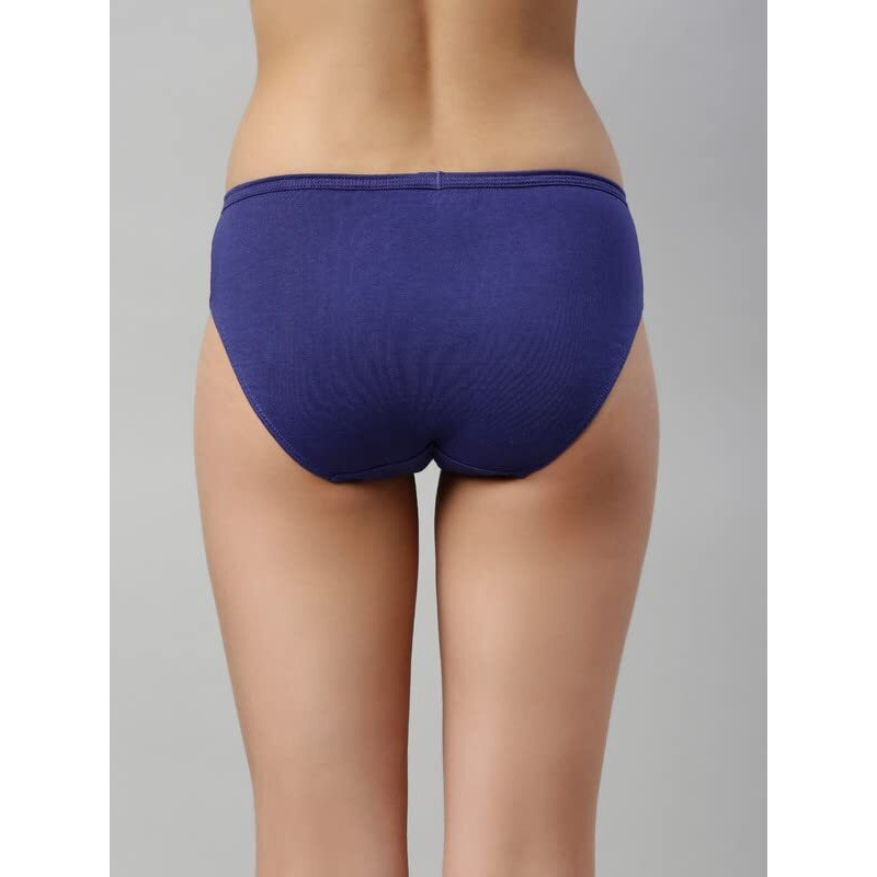 Enamor Cotton Hipster Panties for Women Pack of 6, Full Coverage, Grip Fit with Antimicrobial & Stain Release Technology-CH03-Assorted-Colors and Prints May Vary (CH03_Multicolordark6_XL)