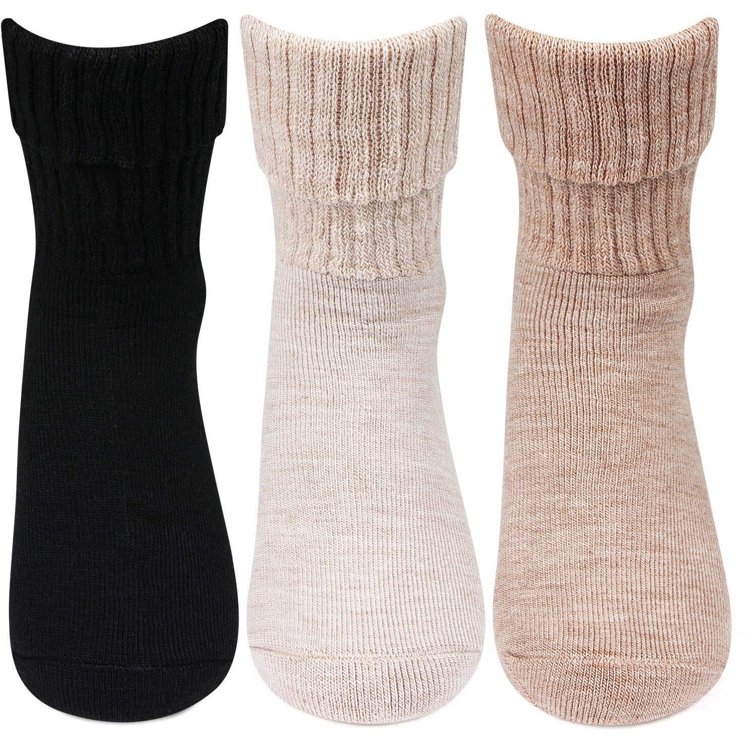 Bonjour Women's Socks (Pack of 3) (Multicolor)(Colors & Print May Vary)