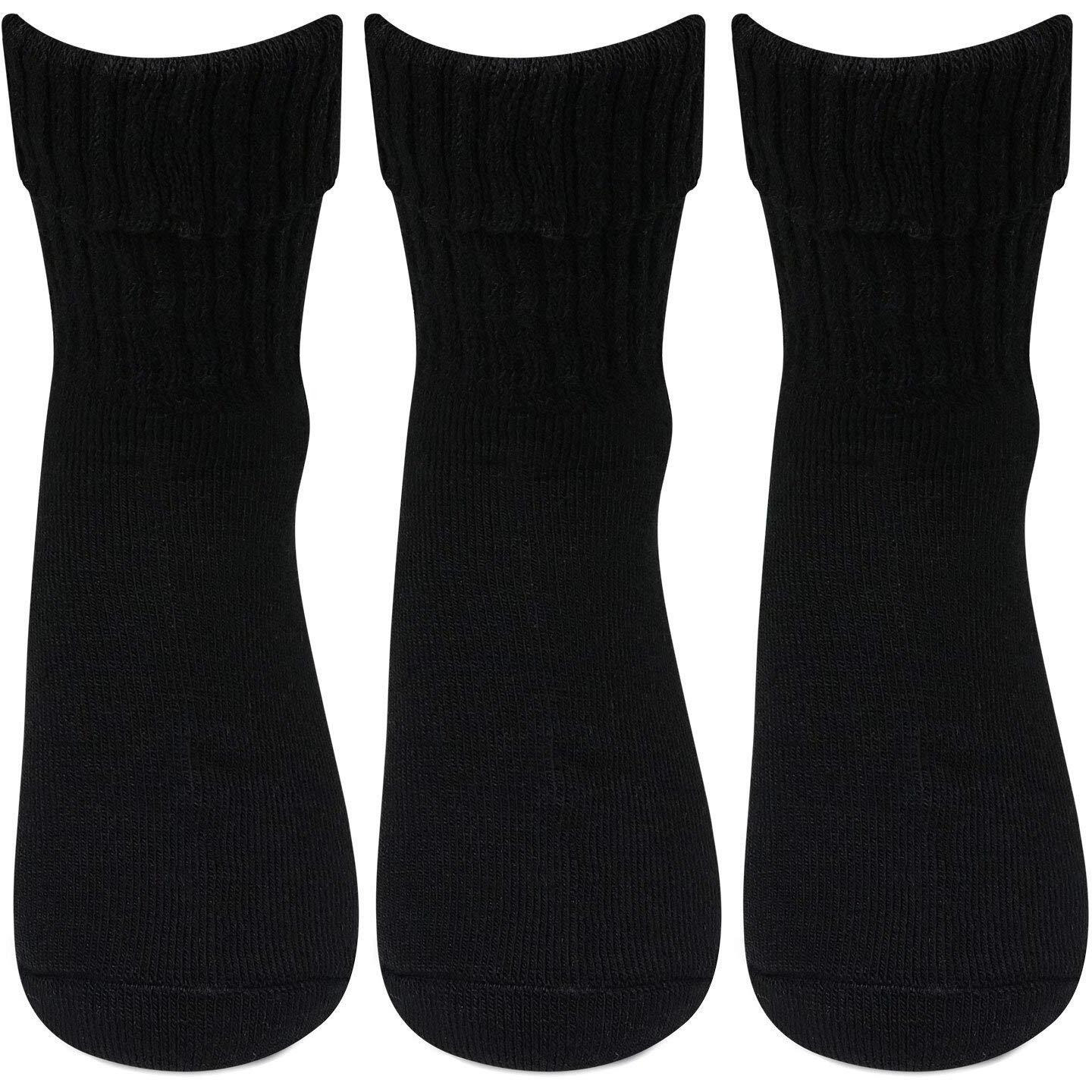 Bonjour Womens Long Woolen Socks In Black Colour