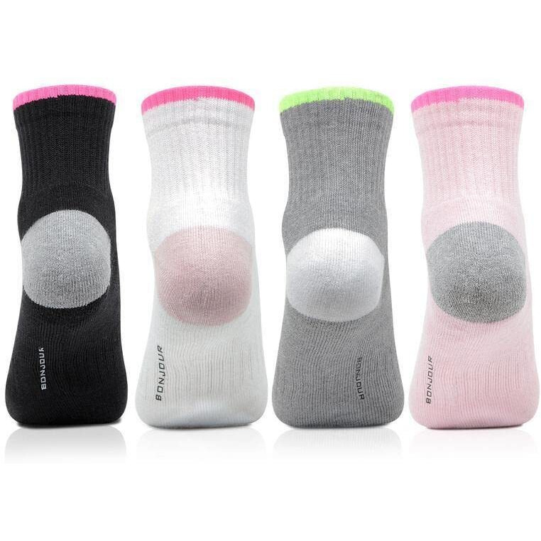 Bonjour Women Modern Cotton Regular Socks, 4.0 Count Multicoloured