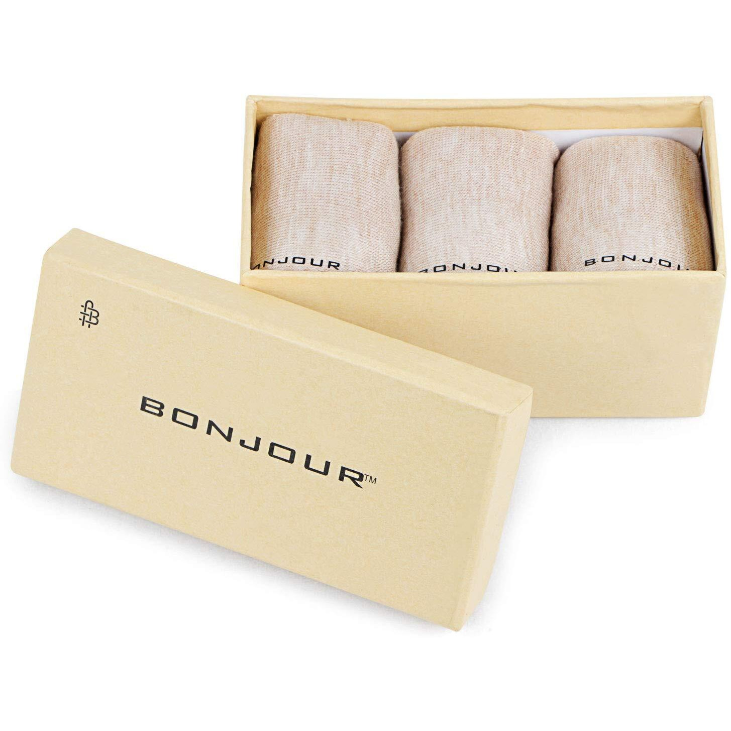 Bonjour Women's Woolen Regular Socks (Pack Of 3),Beige