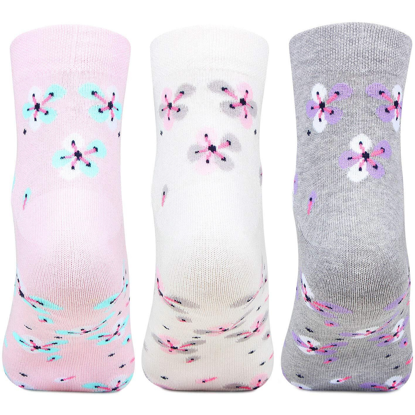 Hush Puppies Women's Cotton Regular Ankle Socks (Brohpg-05-Po3_Multicolor_Free Size)