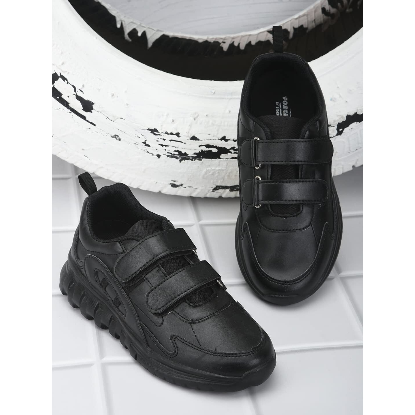 Liberty Kids 9906-02T-V Black School Shoes - 5 UK
