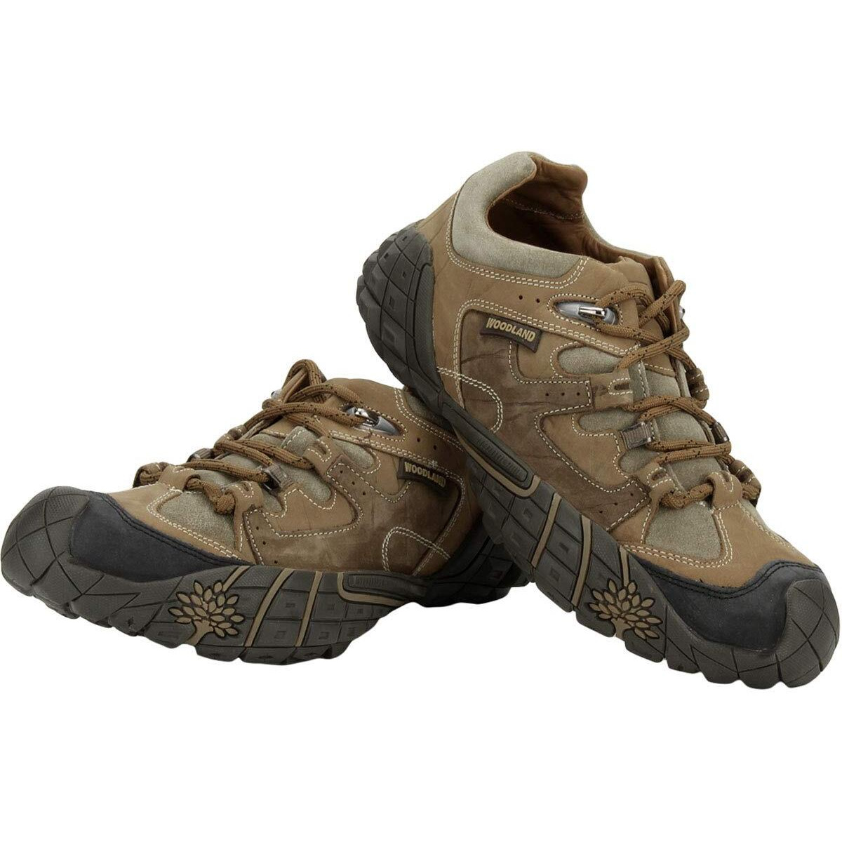 Woodland Men's Tobacco Leather Sneakers - 7 UK-India (41 EU)