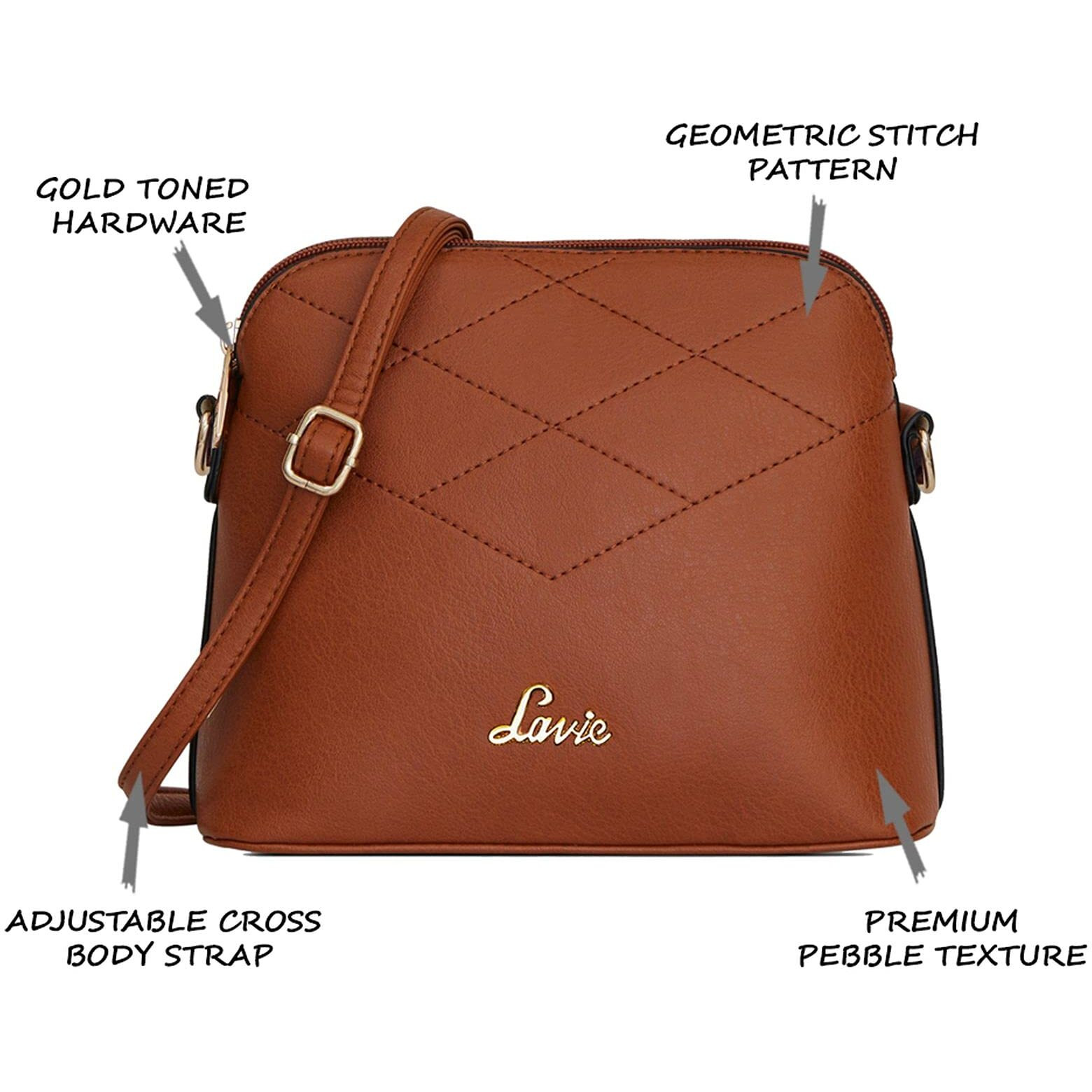 Lavie Women's Marma Zig Zag Sling Bag (Tan)