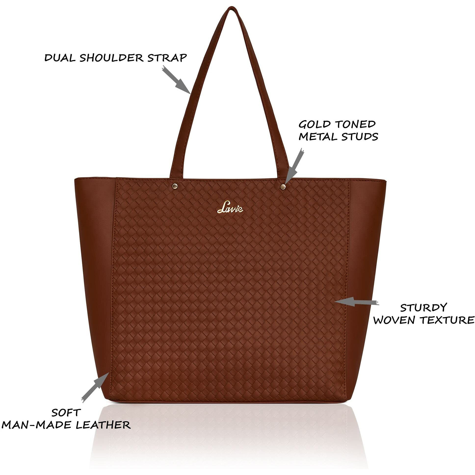Lavie Women's Nova Tote Bag (Brown, Tan)