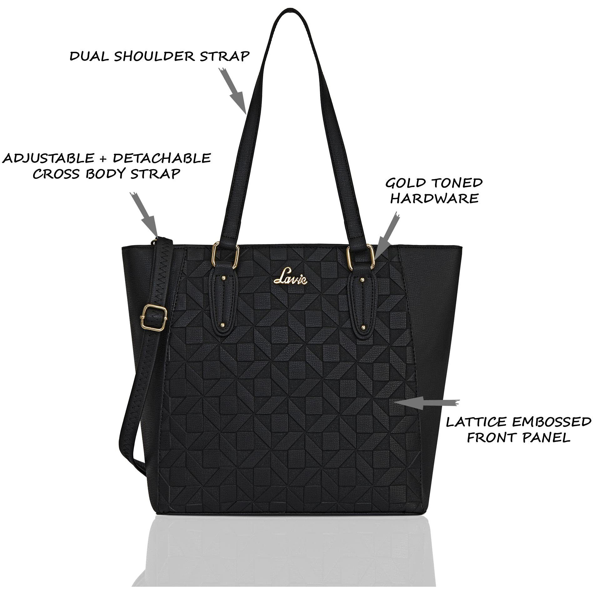 Lavie Zarya Women's Tote Bag with No (Black)