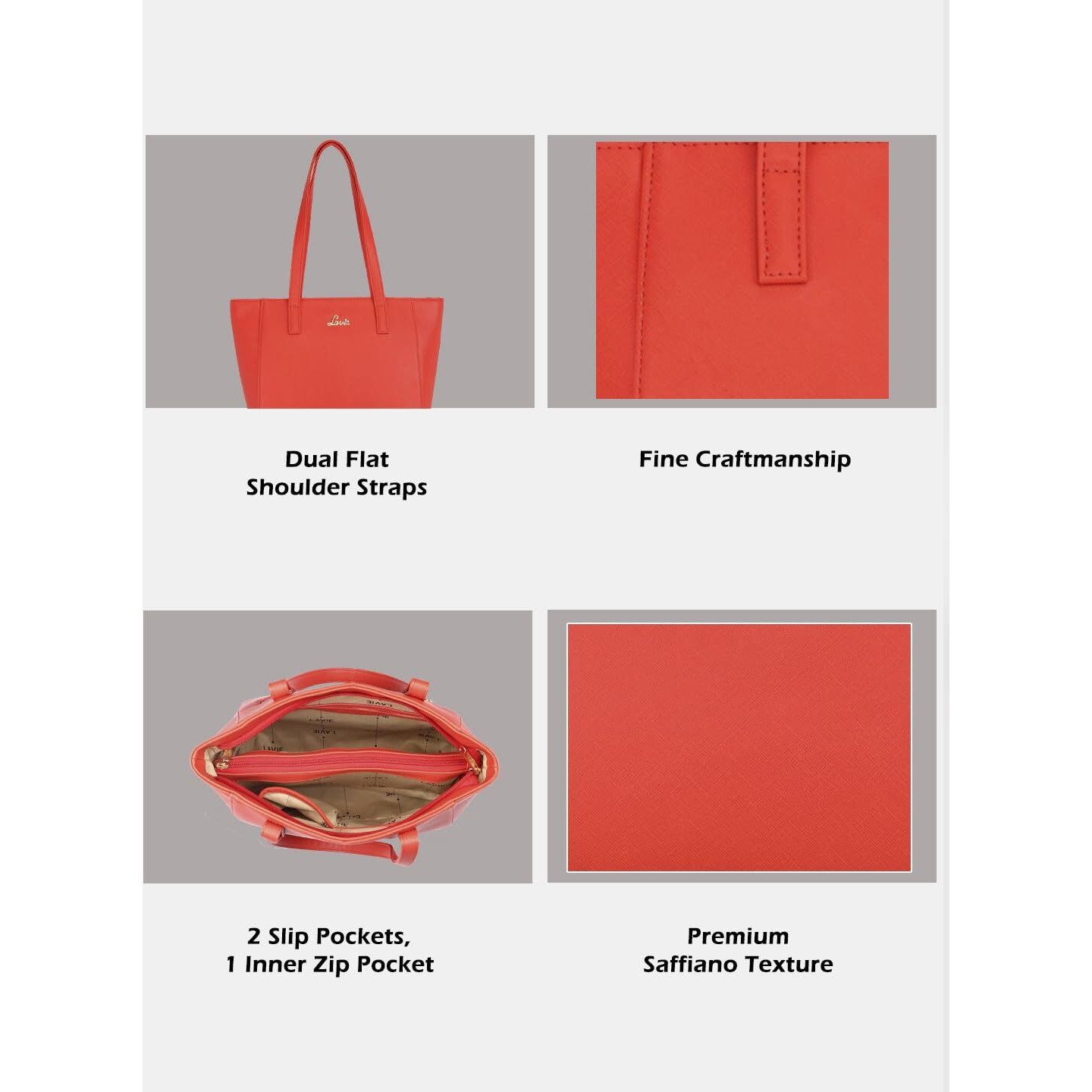 Lavie Betula Women's Tote Bag (Orange, Coral)