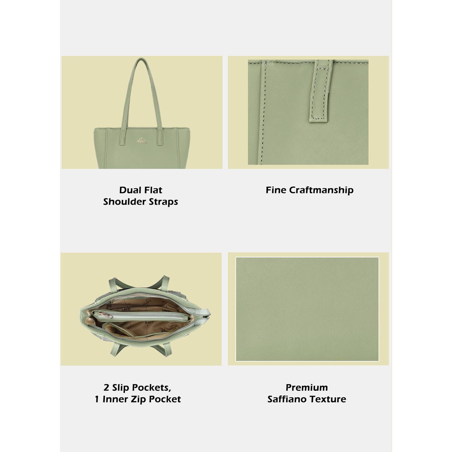 Lavie Betula Women's Tote Bag (Green, Mint)