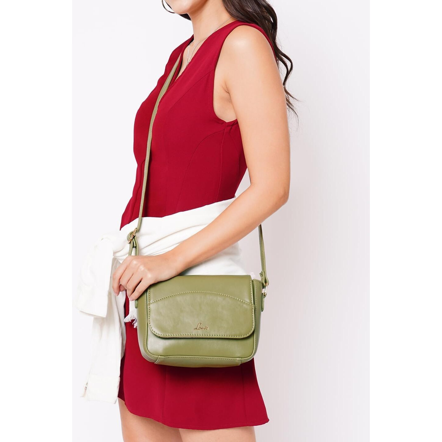 Lavie Women's Sling Bag (Olive Green)