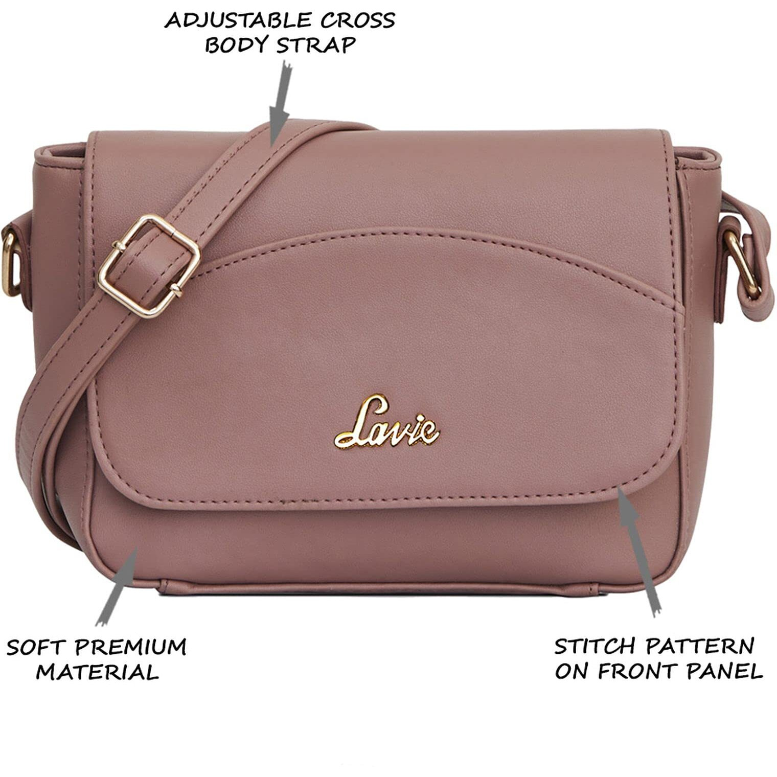 Lavie Women's Sling Bag (Purple, Plum)
