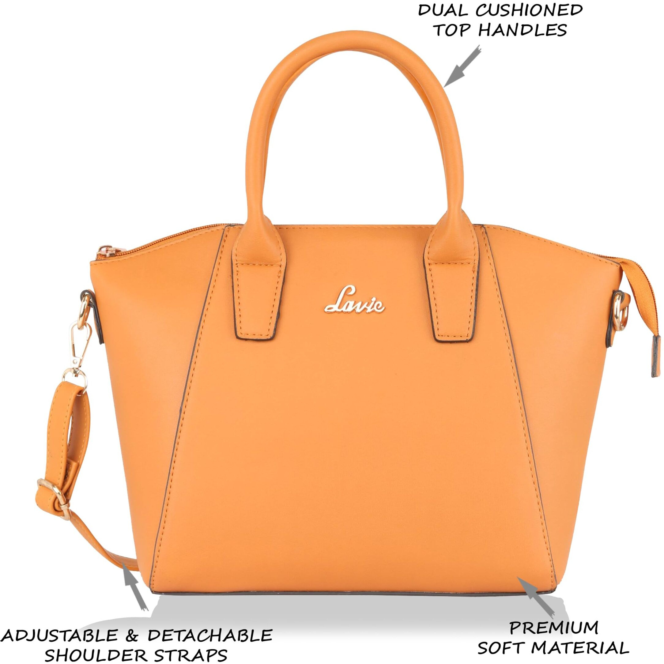 Lavie Pamukkale Women's Satchel (Ocher) (Piece 1) (HGGE753096N3)