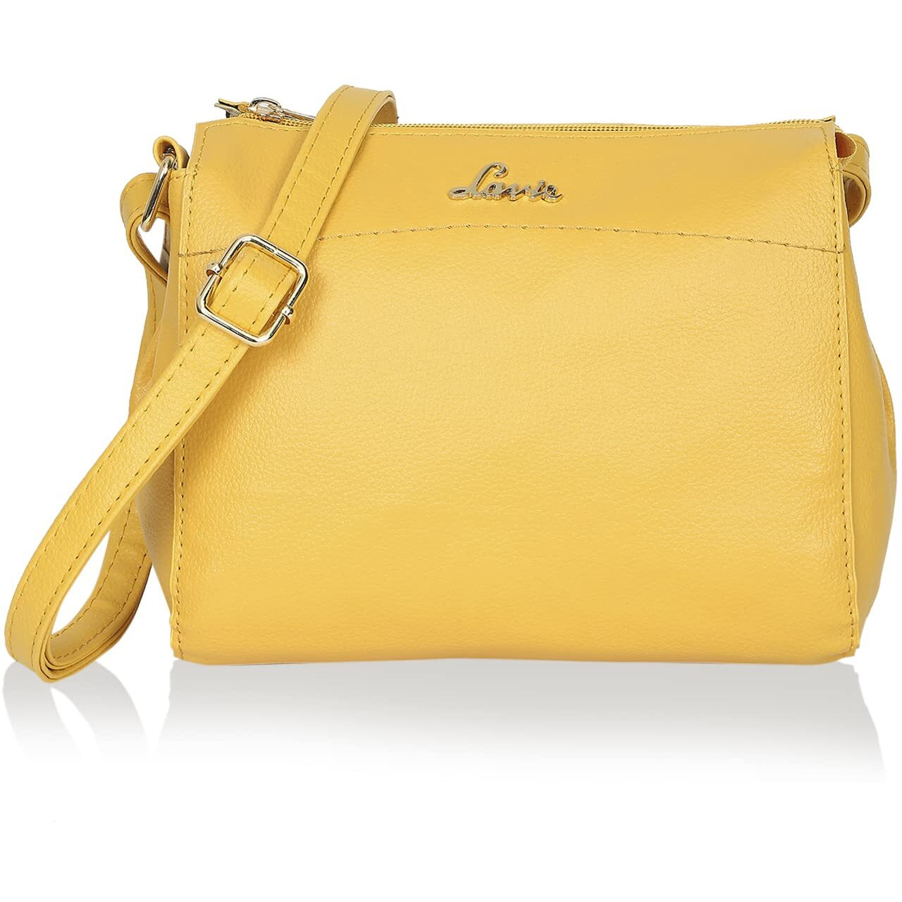 Lavie Women's Cetan Crossbody Horizontal Stiff Sling Bag Ocher Ladies Purse Handbag