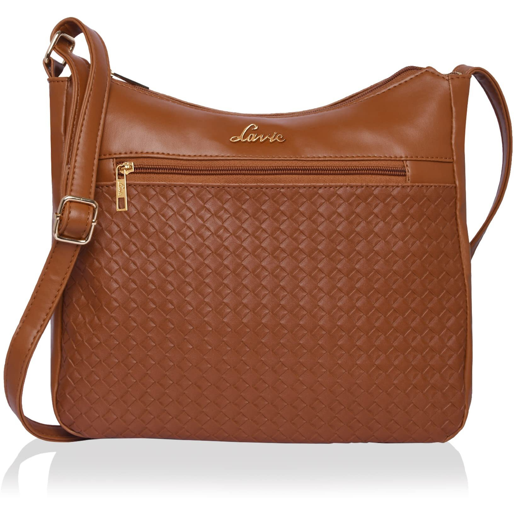 Lavie Women's Moritz Crossbody Horizontal Woven Sling Bag Tan Ladies Purse Handbag