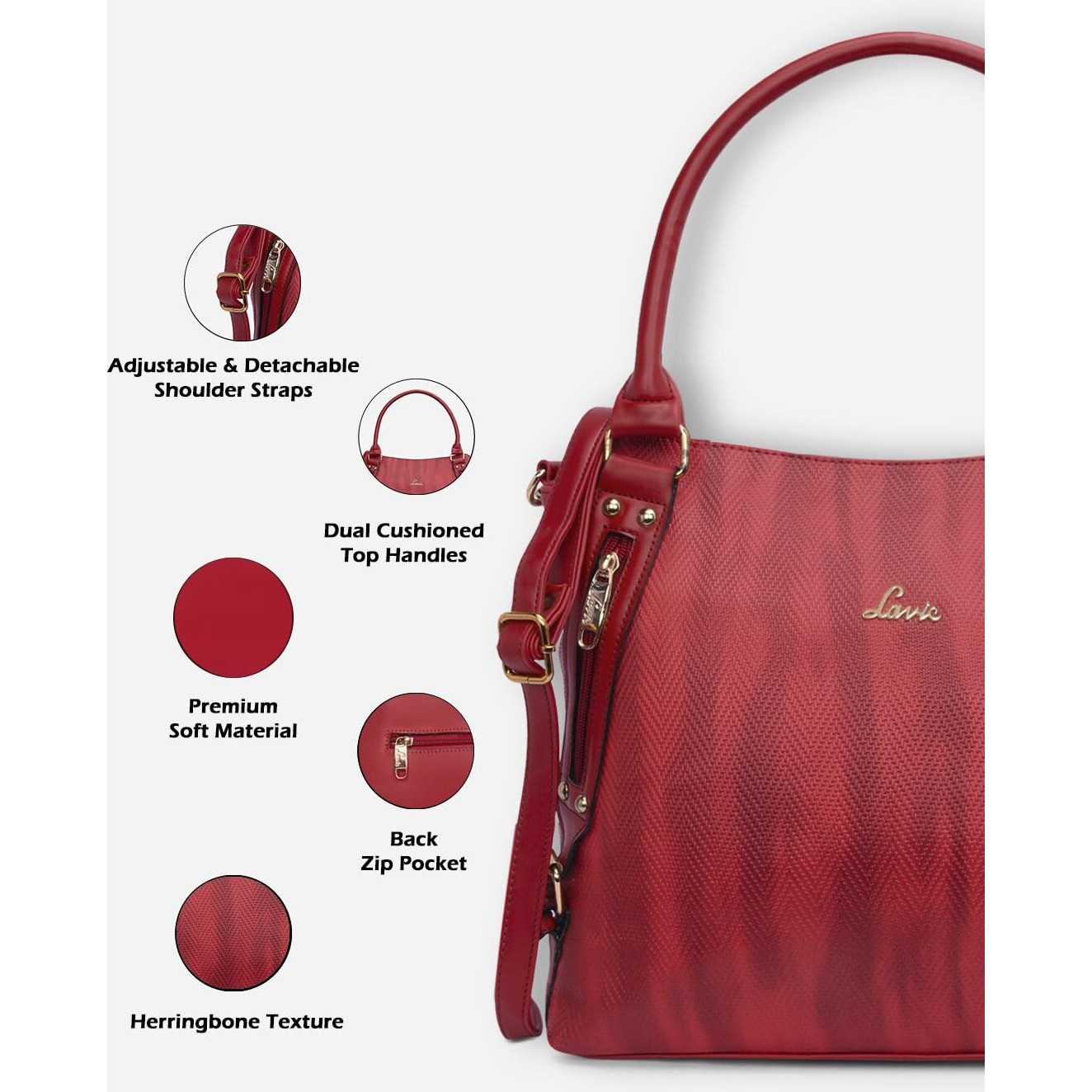 Lavie Faroe Women's Satchel Handbag (Red)