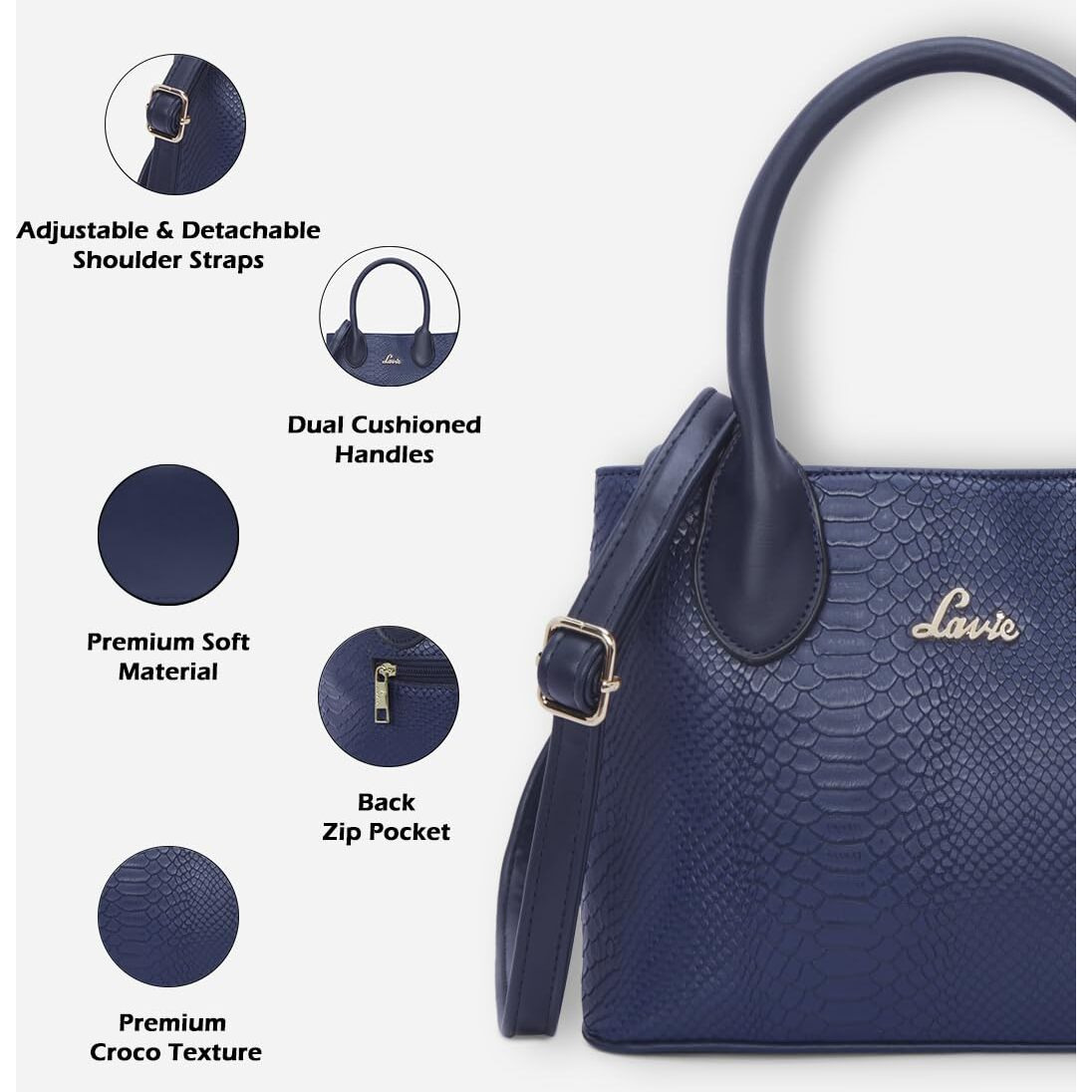 Lavie Women's Ficus Satchel Bag | Ladies Purse Handbag