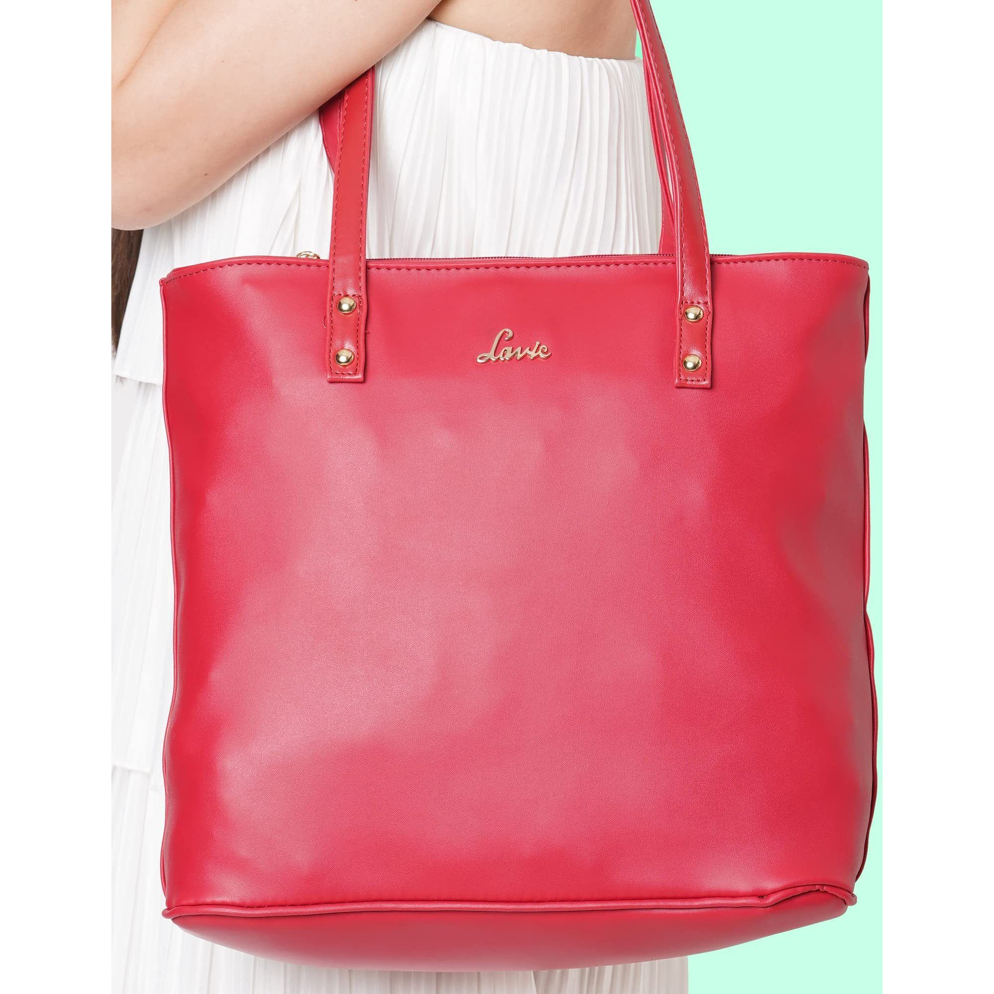 Lavie Women's Pavo Large Tote Bag Red Ladies Purse Handbag