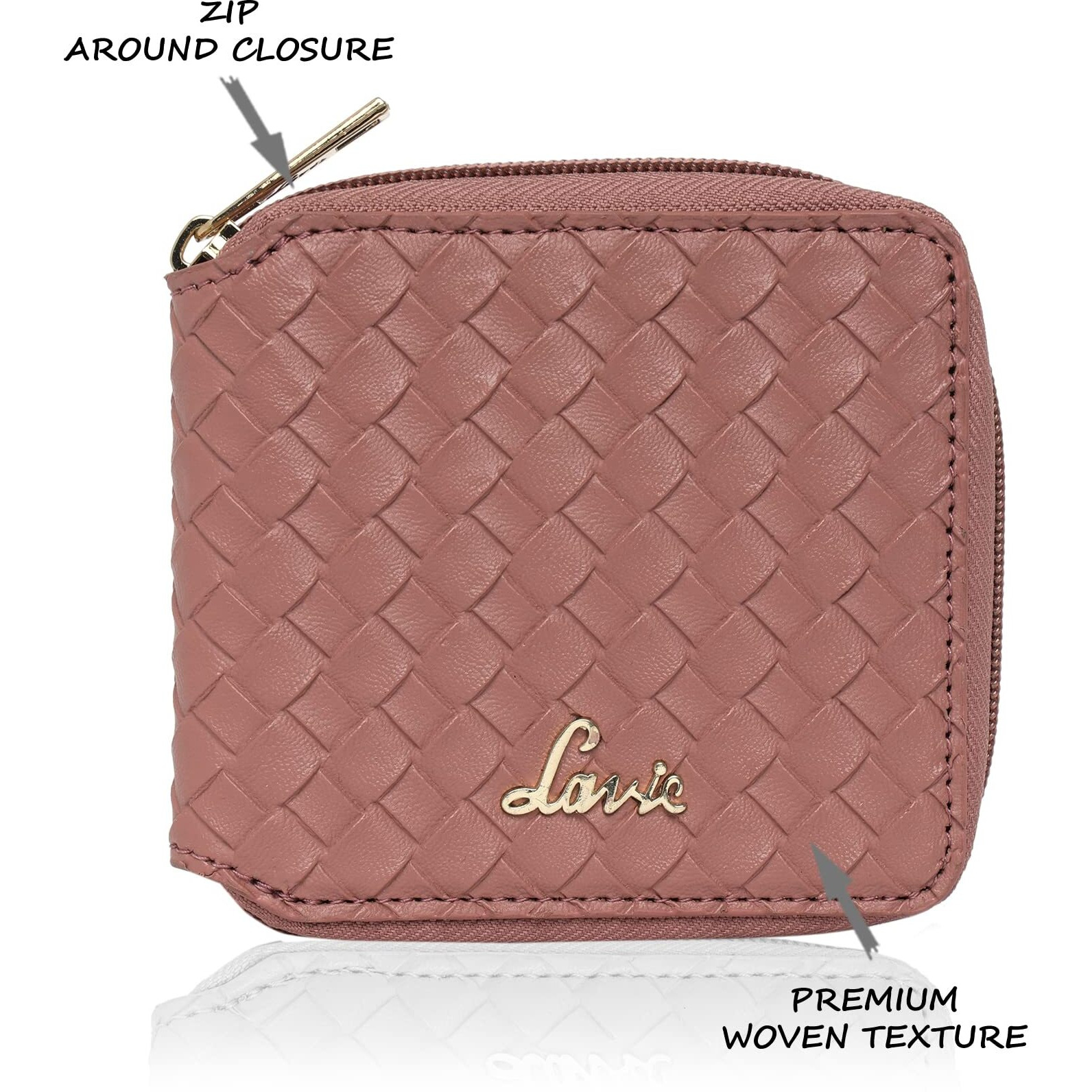 Lavie Women's Bot Pro Compact Zip Around Wallet D Pink Ladies Purse Handbag