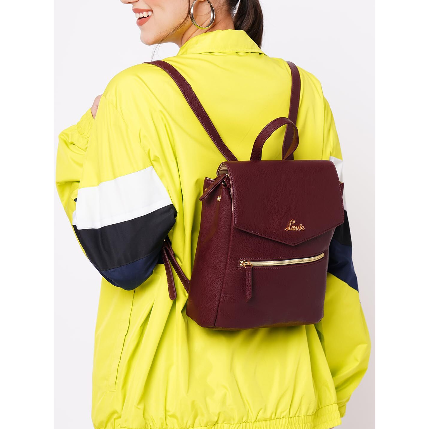 Lavie Fabio Backpack For Girls (Wine)