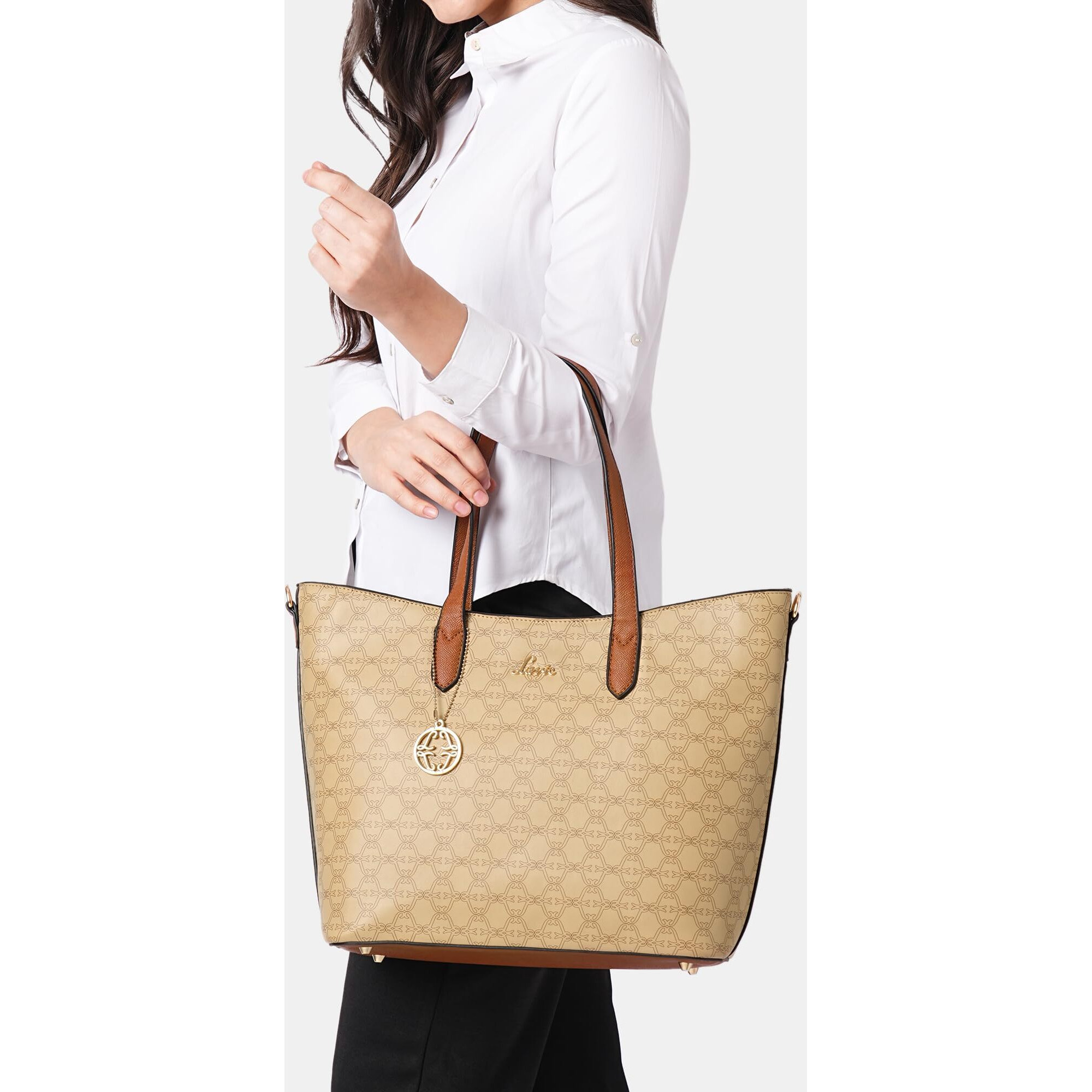 Lavie Women's Monoprint Hailon Tote Bag | Ladies Purse Handbag