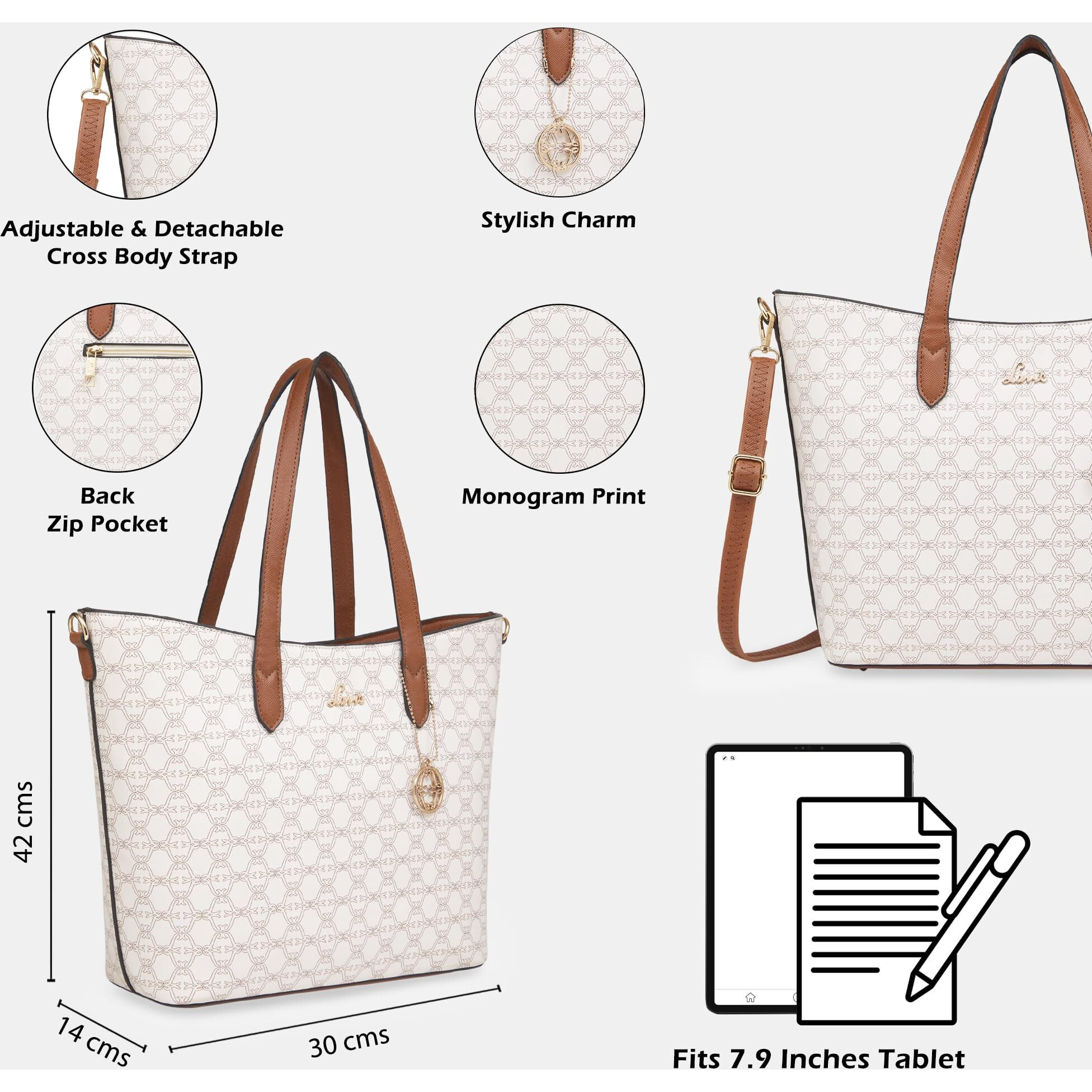 Lavie Women's Monoprint Hailon Tote Bag | Ladies Purse Handbag
