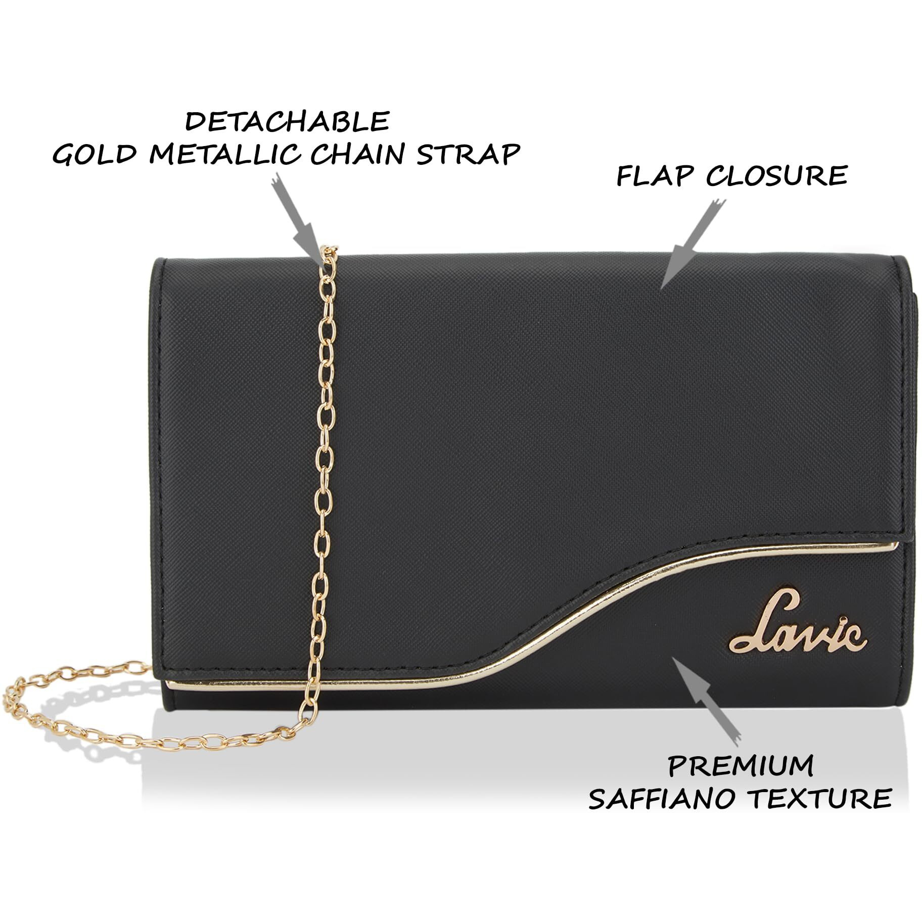 Lavie Women's Curve Ava Envelope Clutch | Ladies Purse Handbag