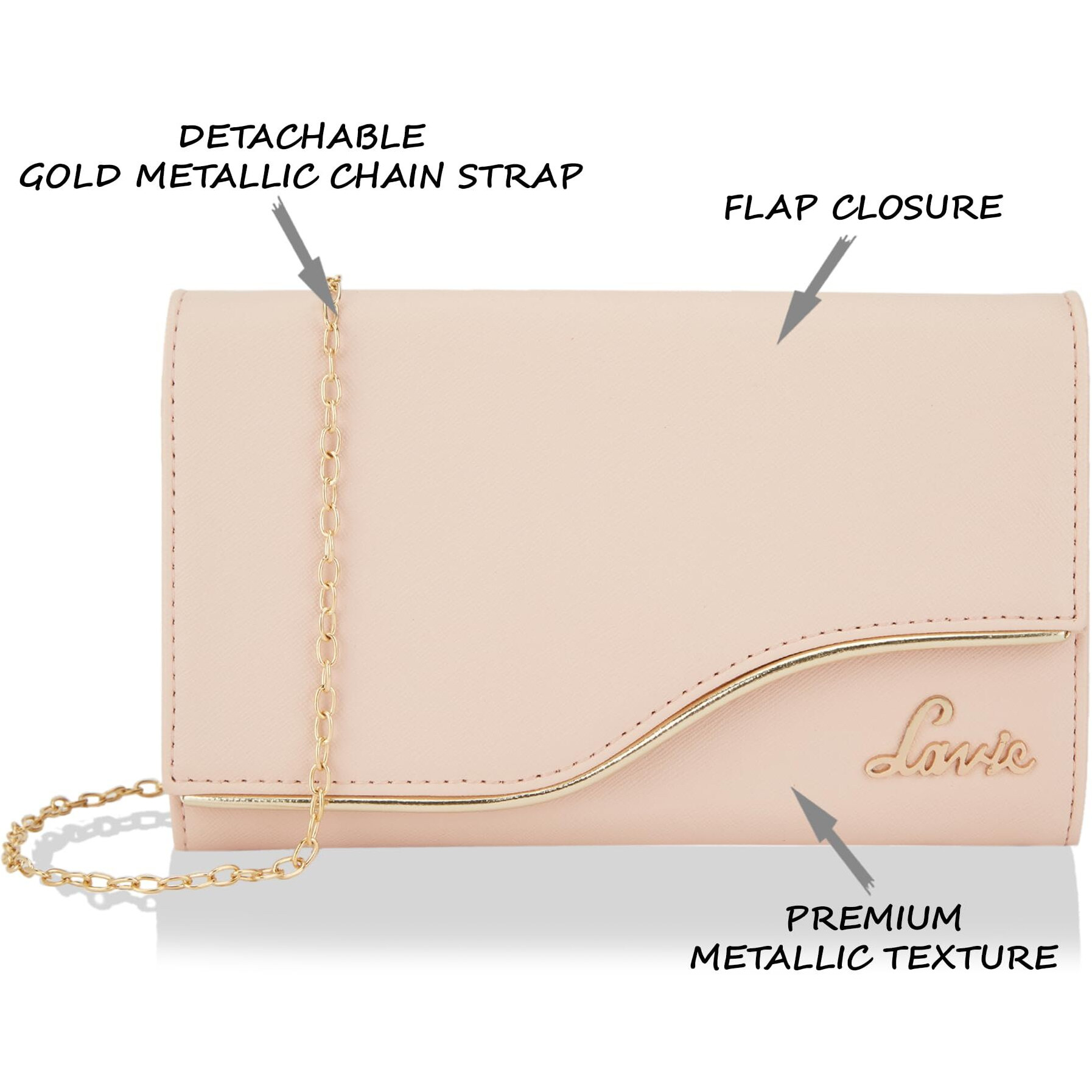 Lavie Women's Curve Ava Envelope Clutch | Ladies Purse Handbag