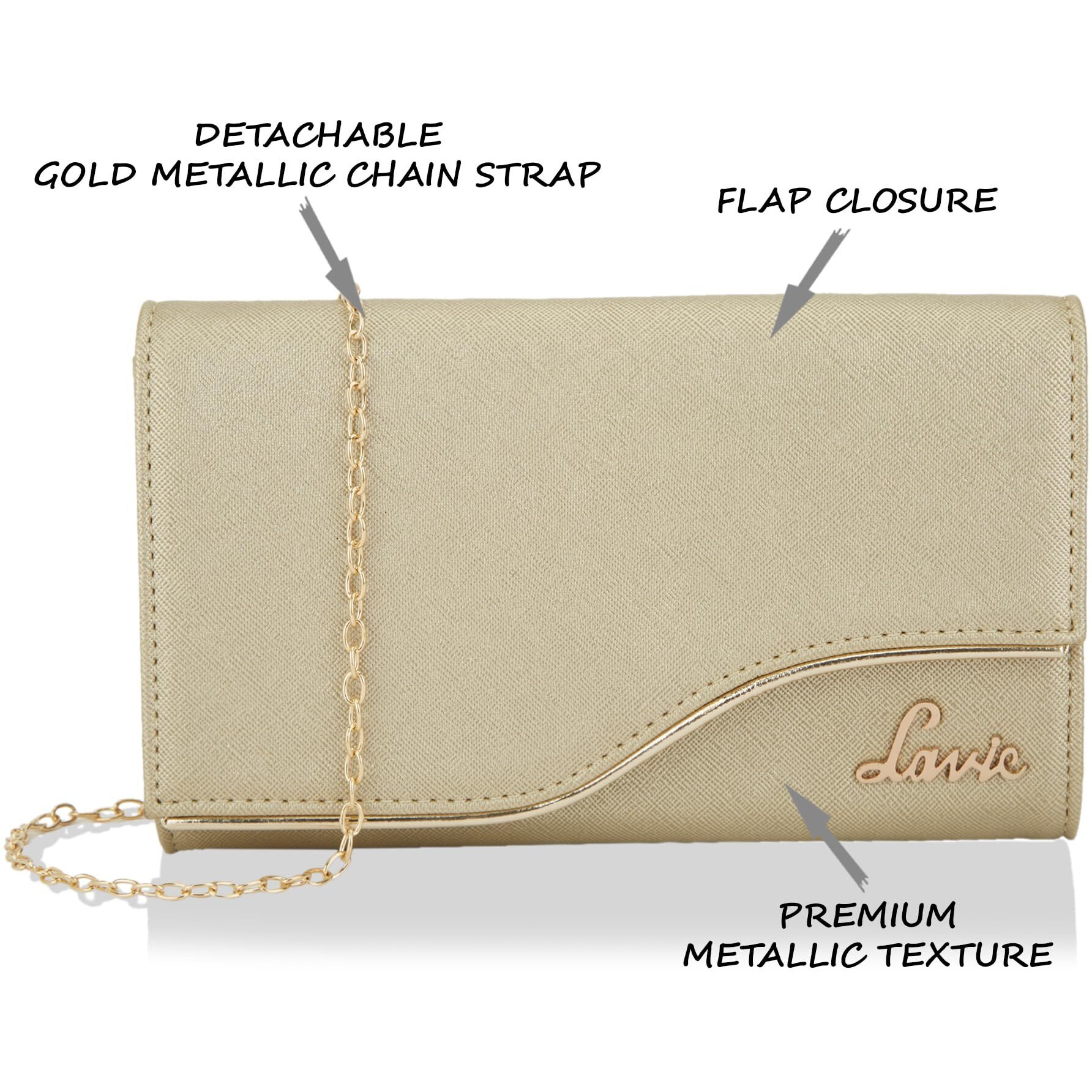 Lavie Women's Curve Ava Envelope Clutch | Ladies Purse Handbag