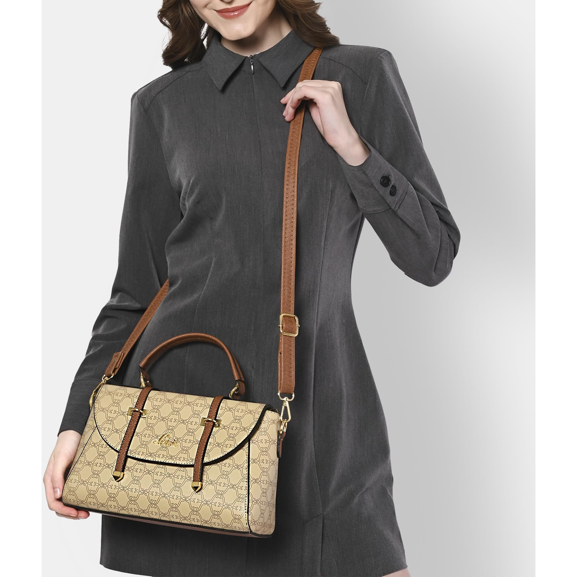 Lavie Women's Mono Beech Flap Satchel Bag | Ladies Purse Handbag