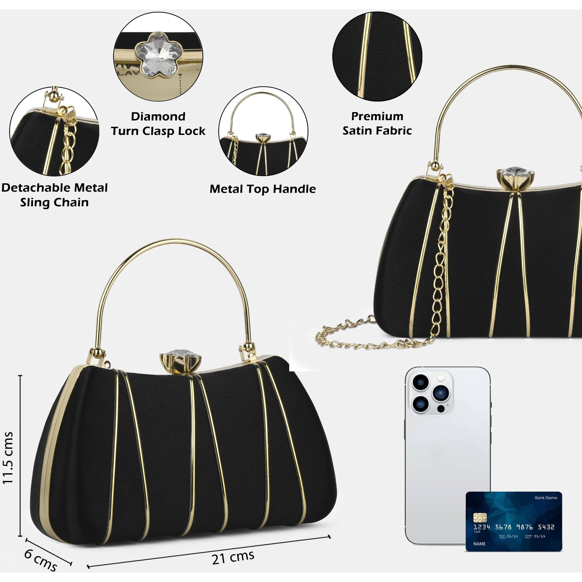 Lavie Women's Star Framed Clutch | Ladies Purse Handbag