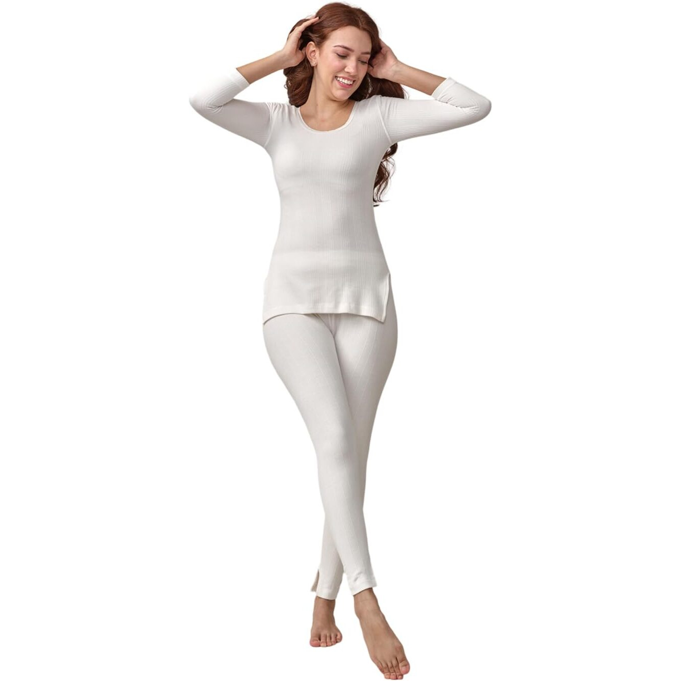 Lux Inferno Women's Plain/Solid Thermal Set (INF_LAD_CH_Long_3Q_RN_TRO_Set_90_Grey_L)