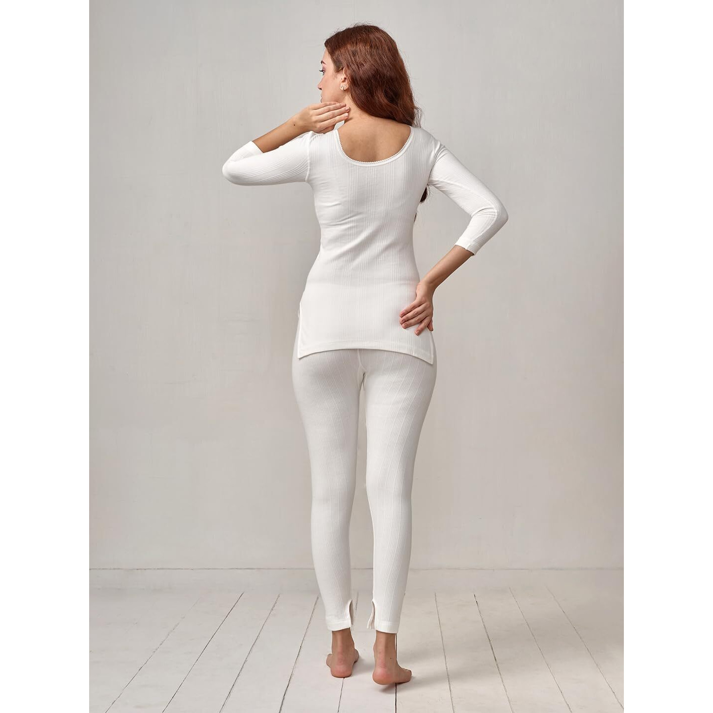 Lux Inferno Women's Plain/Solid Thermal Set (INF_LAD_CH_Long_3Q_RN_TRO_Set_90_Grey_L)