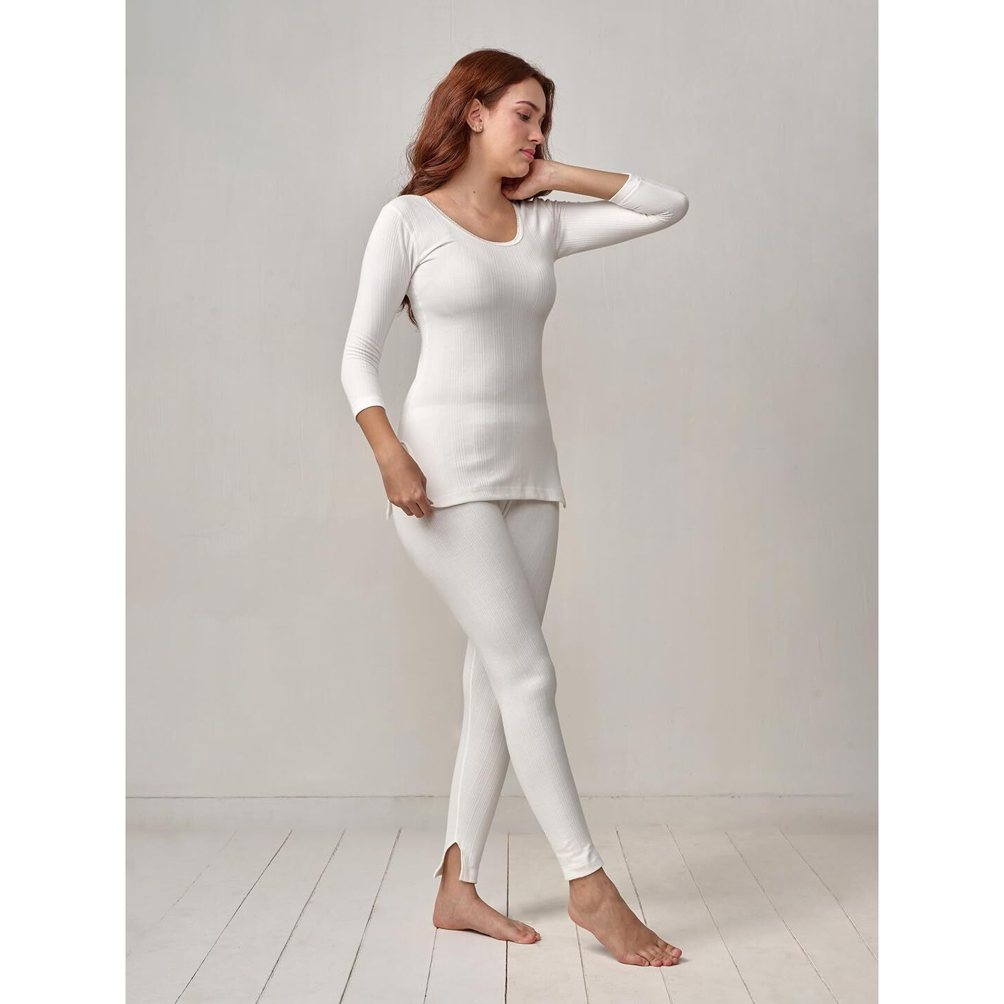 Lux Inferno Women's Plain/Solid Thermal Set (INF_LAD_CH_Long_3Q_RN_TRO_Set_90_Grey_L)