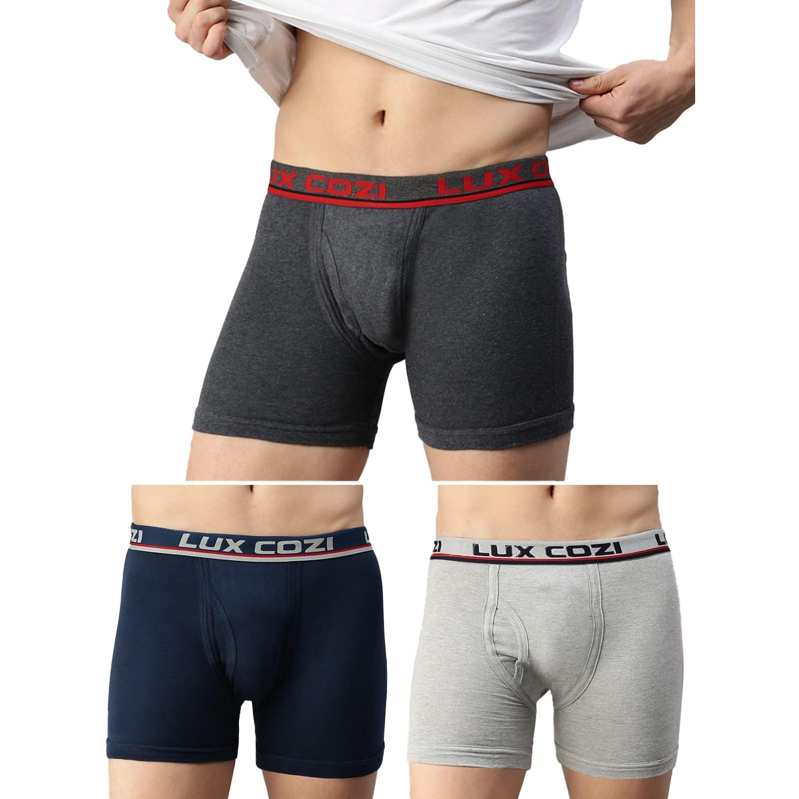 Lux Cozi Men's Cotton Trunks (Multicolor2_85 CM)