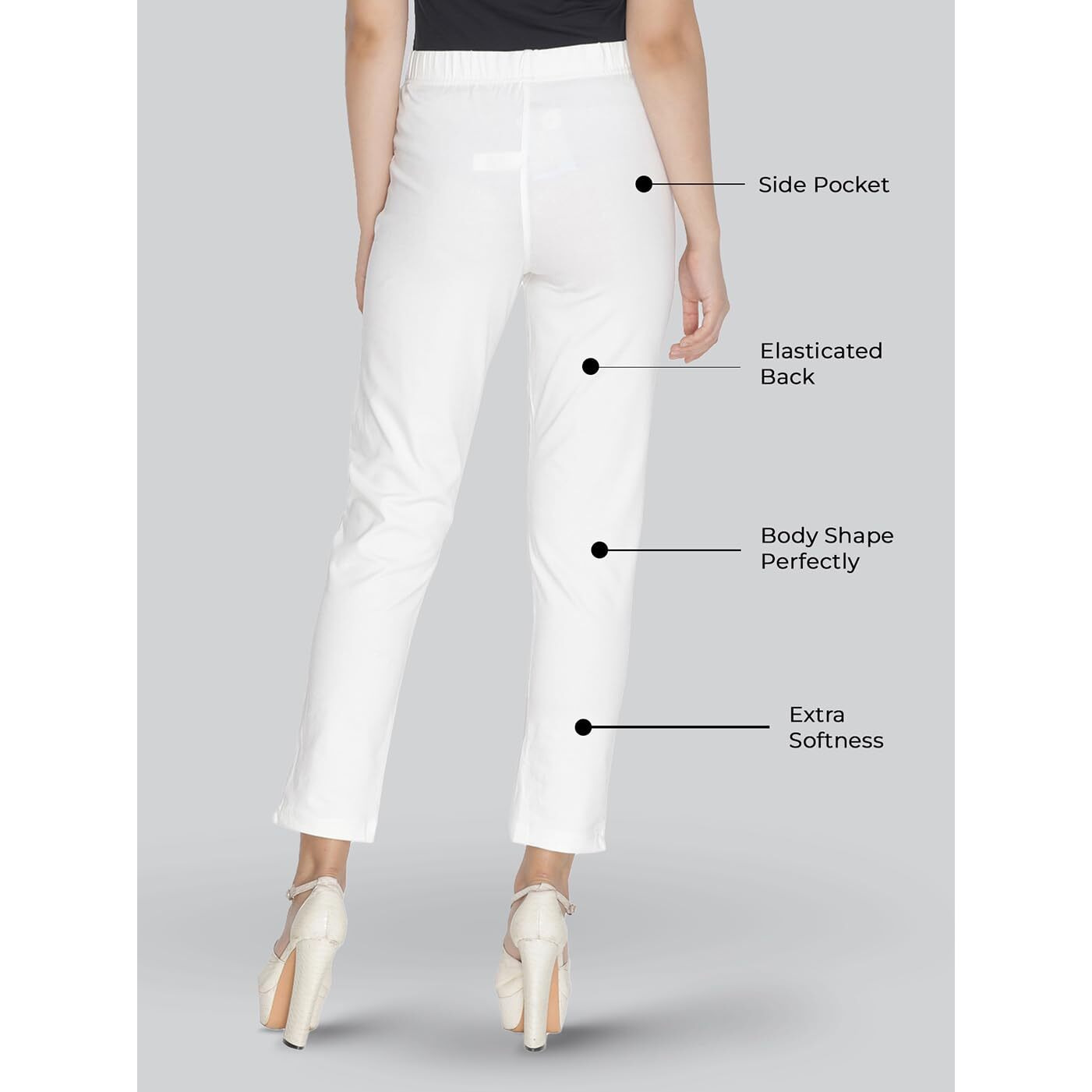 Lyra Women Solid Premium Cotton Kurtipant | Mid-Waist | Fashionwear