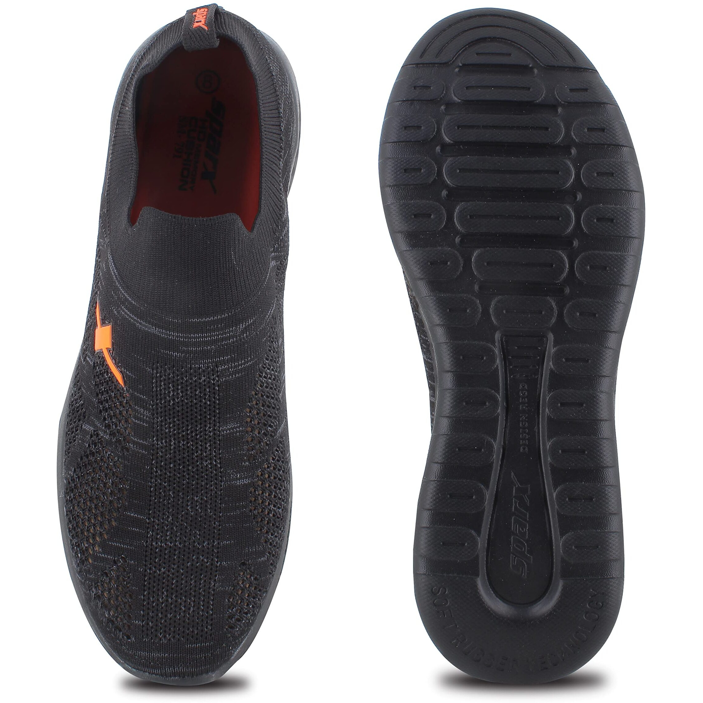 Sparx Mens SM 791 | Enhanced Durability & Soft Cushion | Black Running Shoe - 8 UK (SM 791)