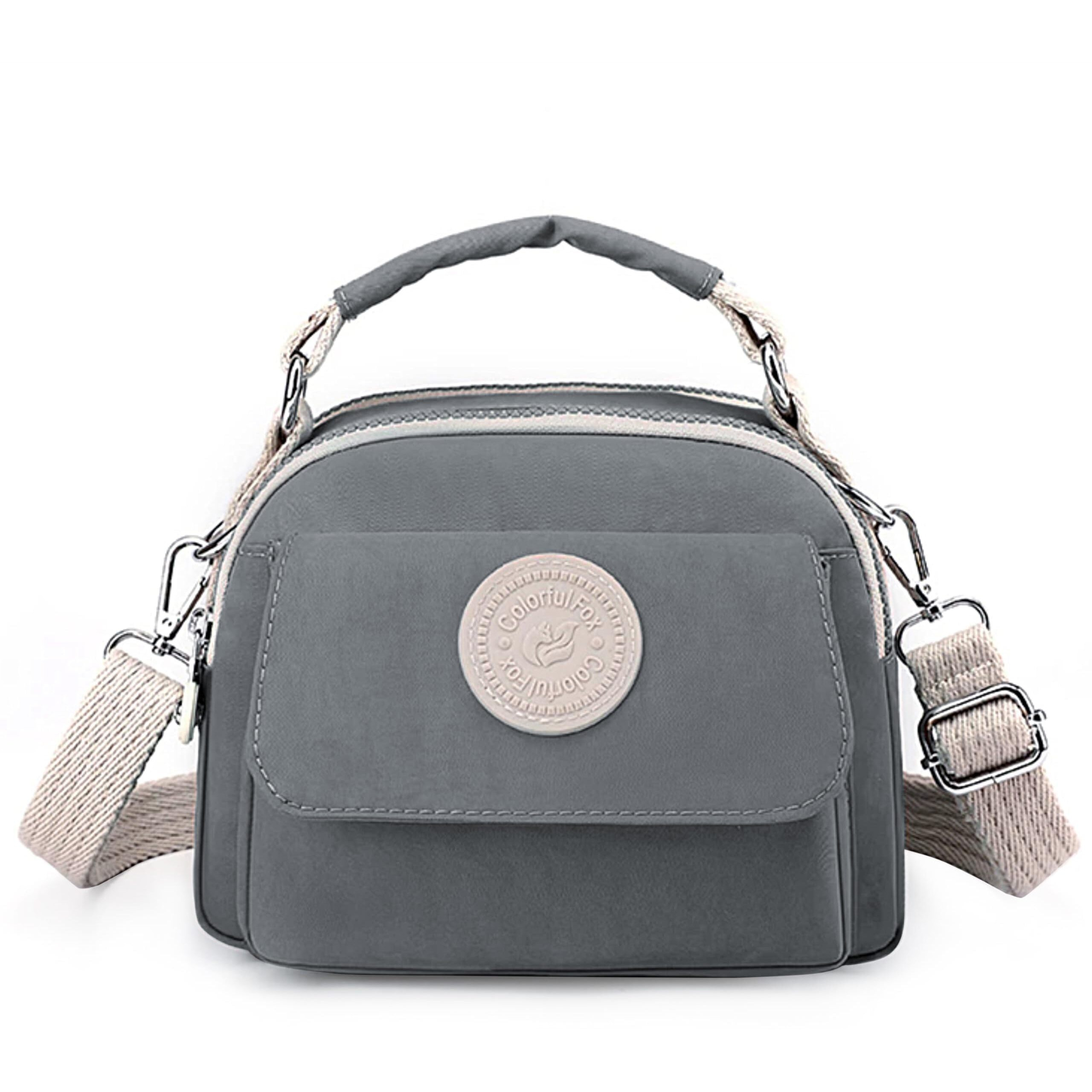 Storite Women's Stylish Small Lightweight Sling Crossbody Shoulder Bag, Portable Handbag Bag With Inner Padded Pocket & Adjustable Strap (Grey,21x10x17cm)