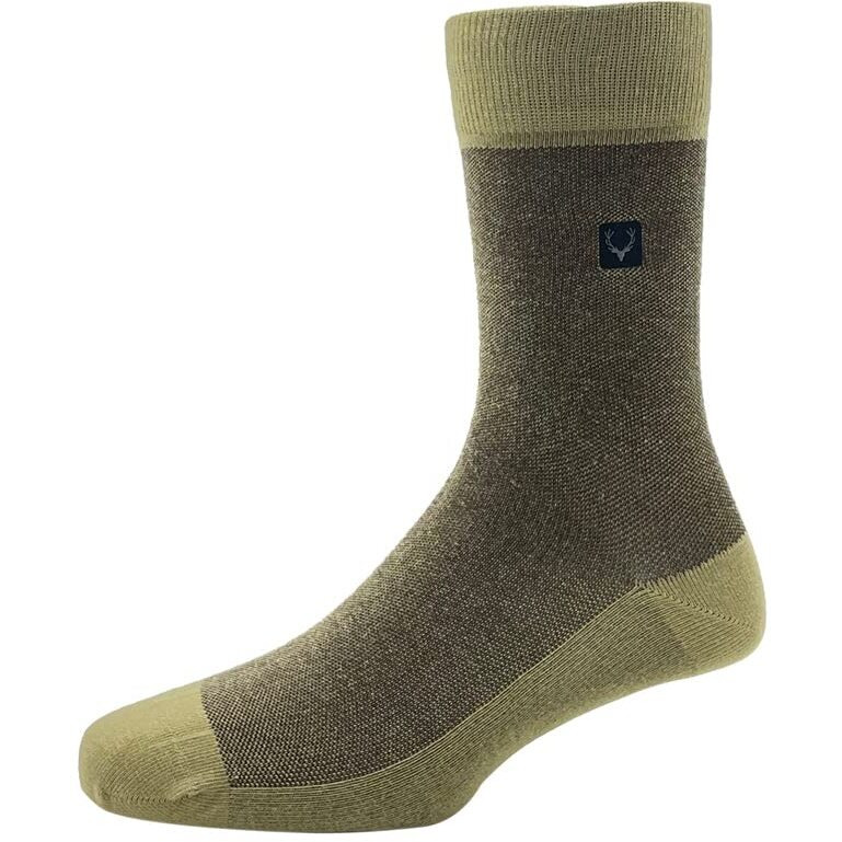 Allen Solly Men's Cotton Full Length Socks (Pack Of 3) - Black, Beige, Brown