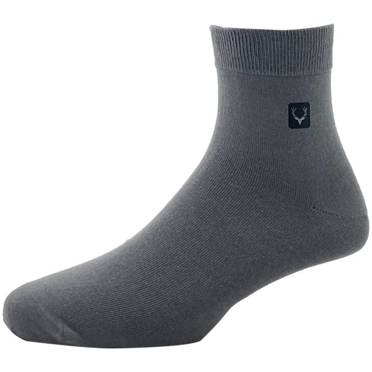 Allen Solly Men's Cotton Quarter Length Socks (Pack Of 3) - Dark Grey, Navy, Black