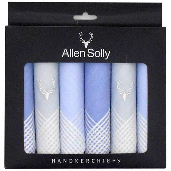Allen Solly Men's Cotton Pastel Handkerchief with Brand Logo (Pack of 6)